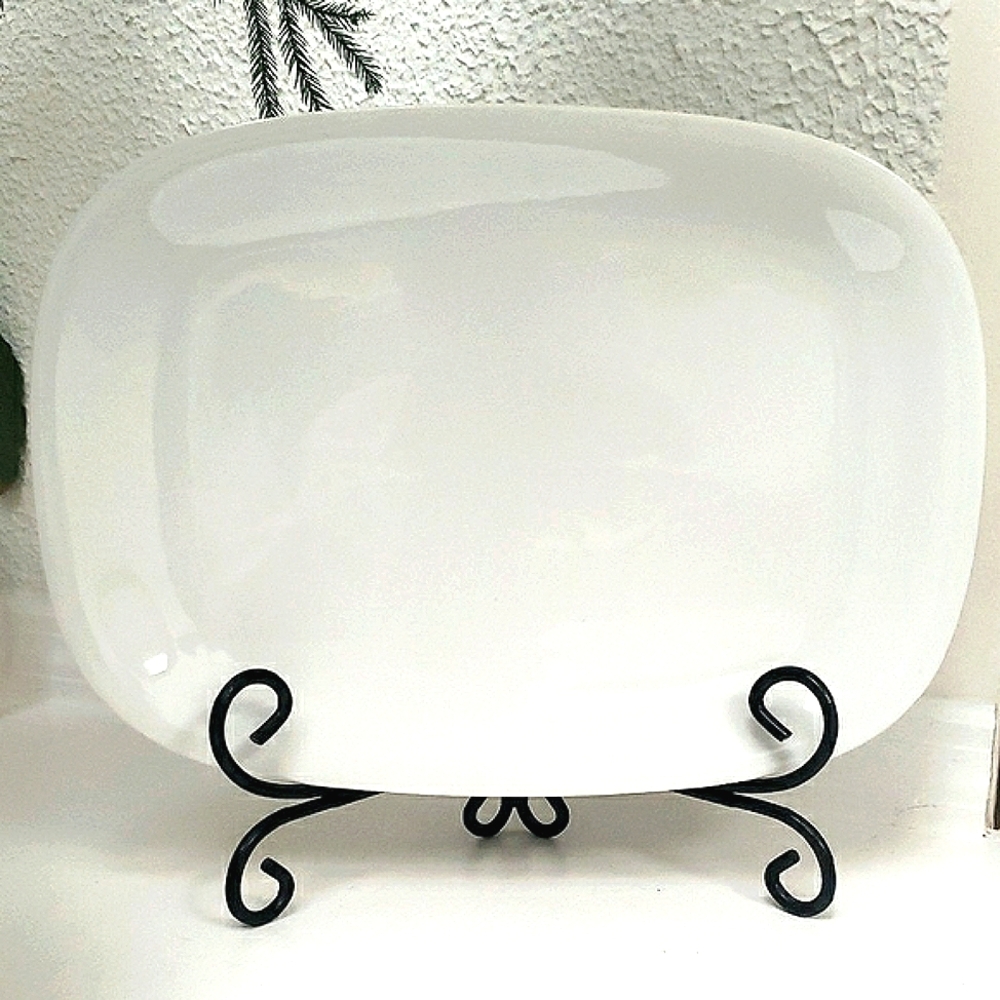 Langenthal Transition White By Block 13" Oval Serving Platter Switzerland
